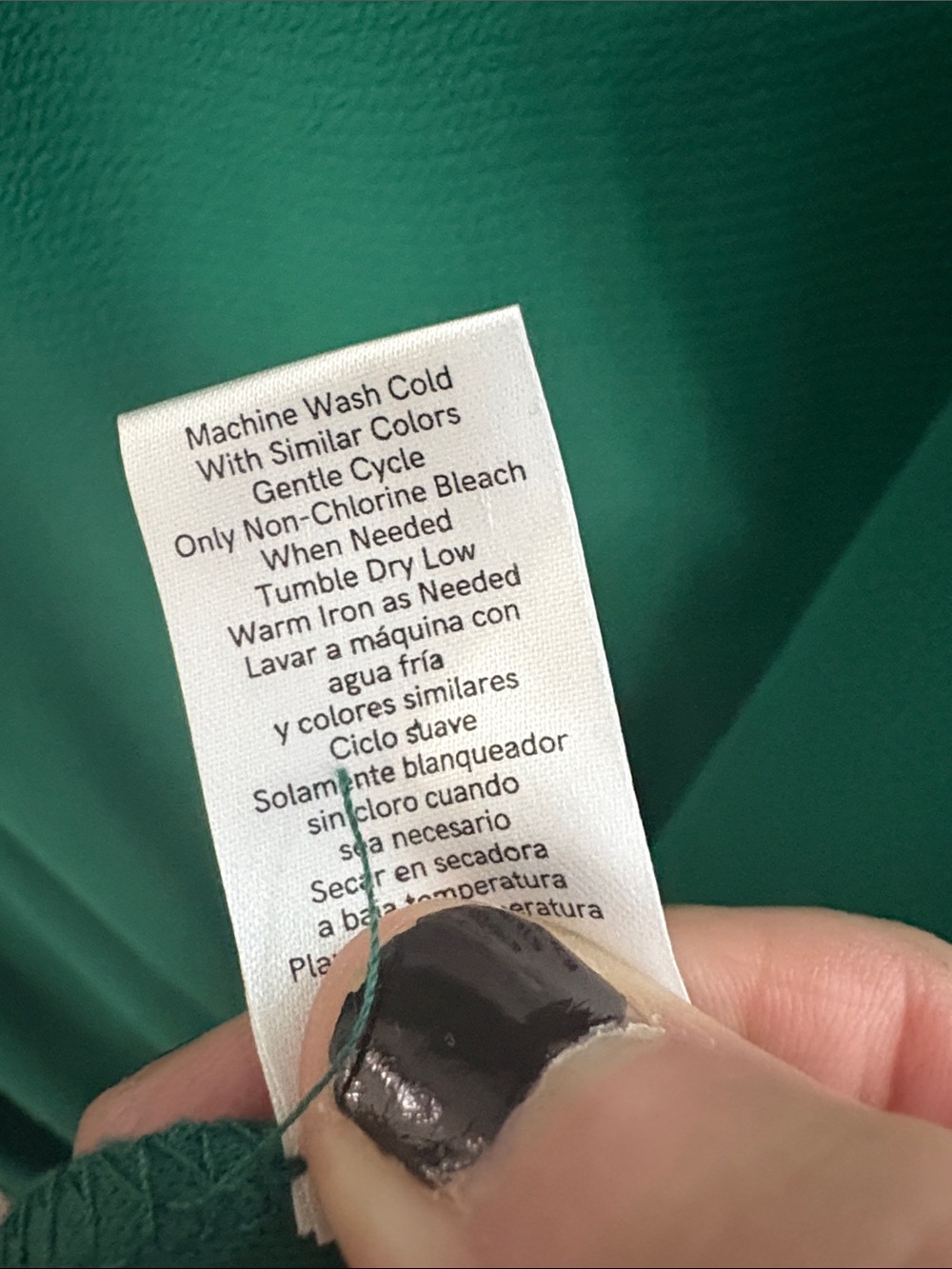 VENUS Emerald Green Lace-Trim Long Sleeve Dress - Picture 10 of 10